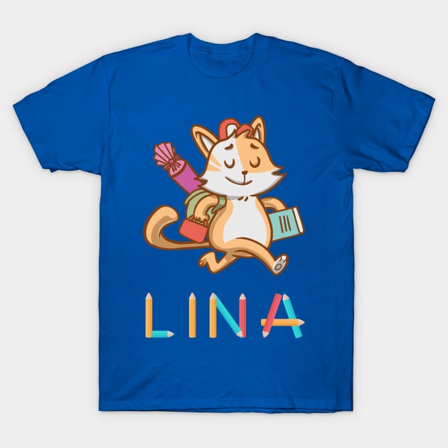 Enrollment Cat Lina T-Shirt by DePit DeSign